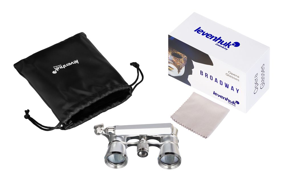 Театральный бинокль-лорнет Broadway 325E, серебристый / Миниатюра WWW (1000)