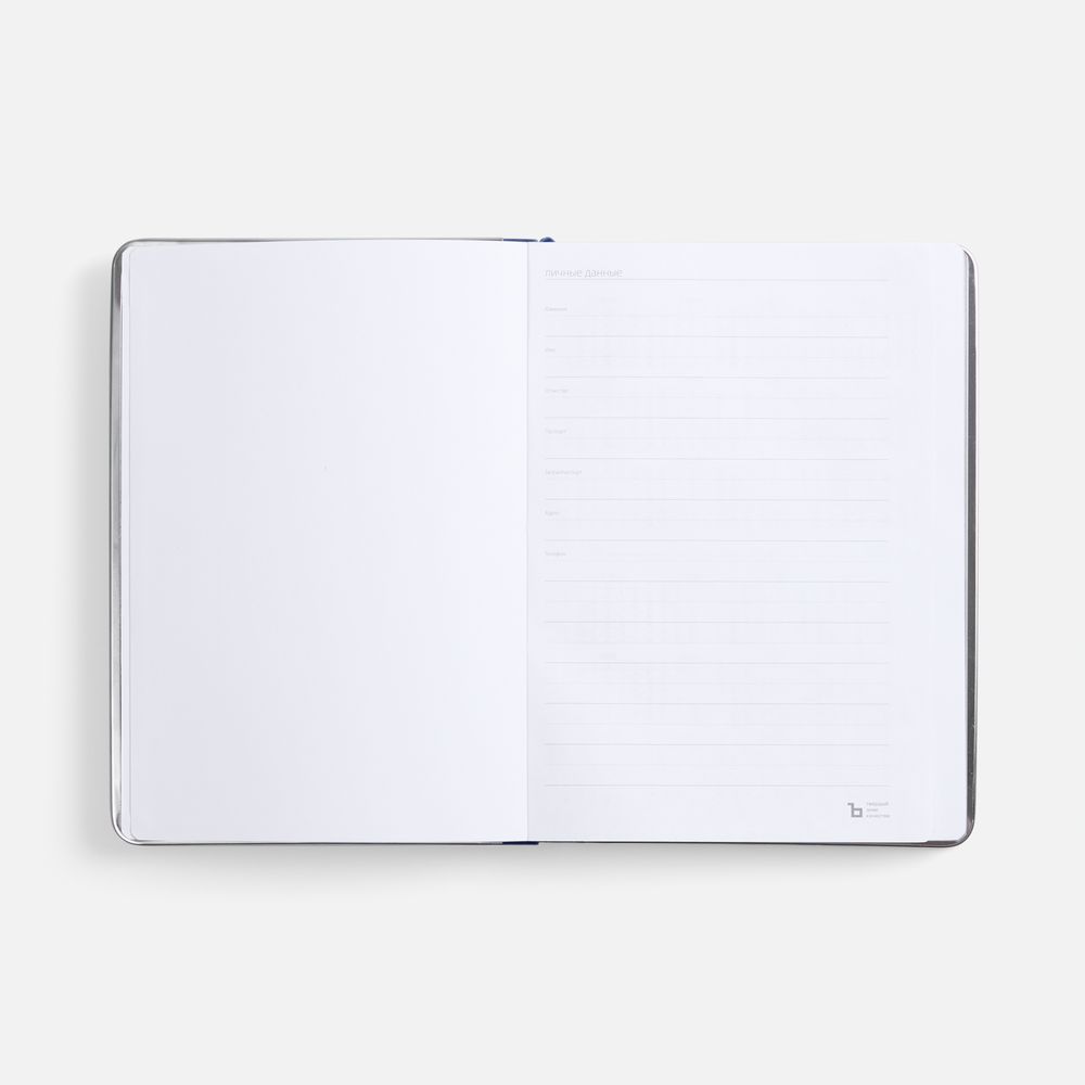 Ежедневник Metal Frame на заказ, датированный, синий / Миниатюра WWW (1000)