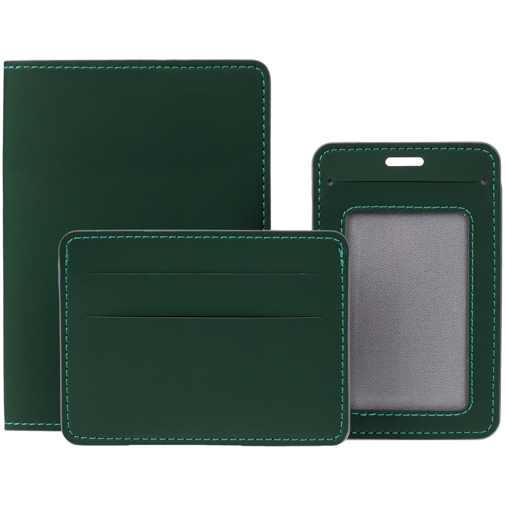 Чехол для пропуска Shall Simple, зеленый / Миниатюра WWW (1000)