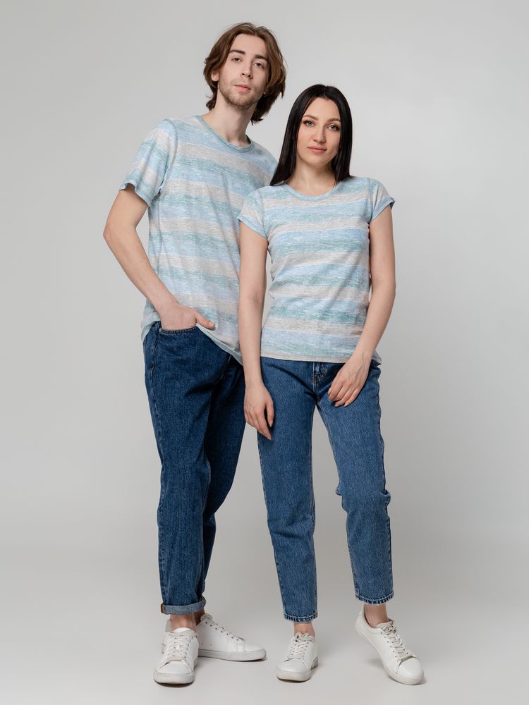 Футболка женская Rayet Lady двусторонняя, голубая с зеленым / Миниатюра WWW (1000)