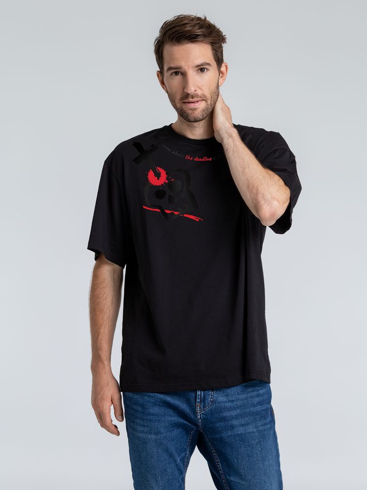 Футболка оверсайз с термонаклейками Game Over, черная / Миниатюра WWW (1000)