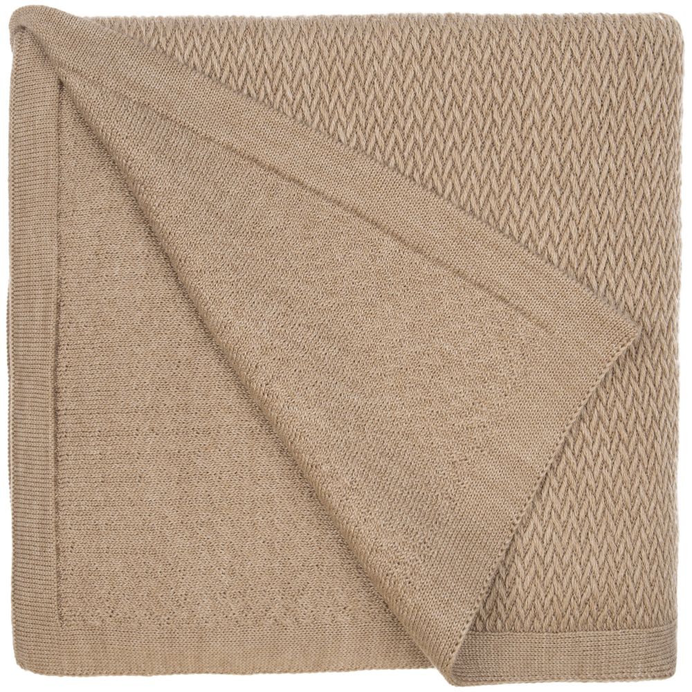 Плед Ornato, бежевый (миндальный меланж) / Миниатюра WWW (1000)