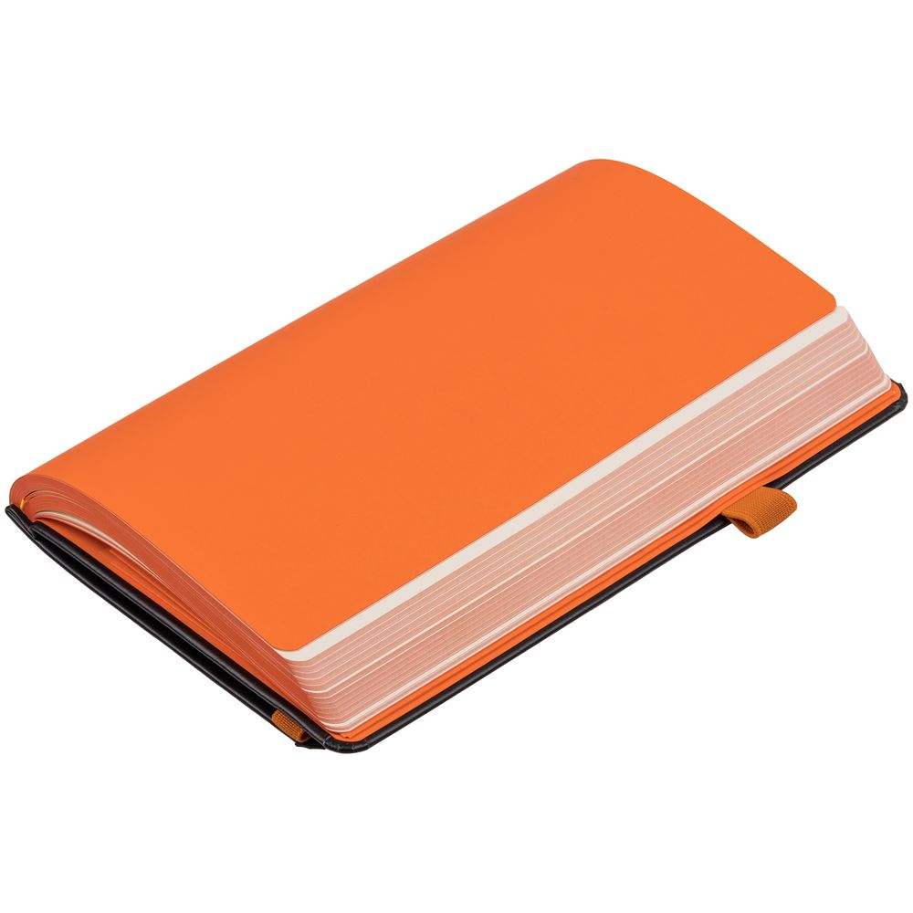 Ежедневник Ton недатированный, черный с оранжевым / Миниатюра WWW (1000)