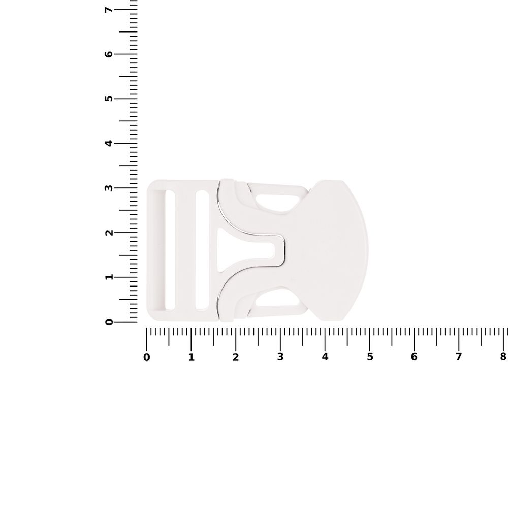 Застежка-пряжка одностороняя Triden, белый / Миниатюра WWW (1000)