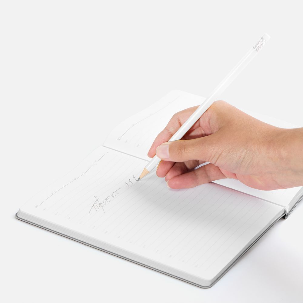 Карандаш простой Triangle с ластиком, белый / Миниатюра WWW (1000)