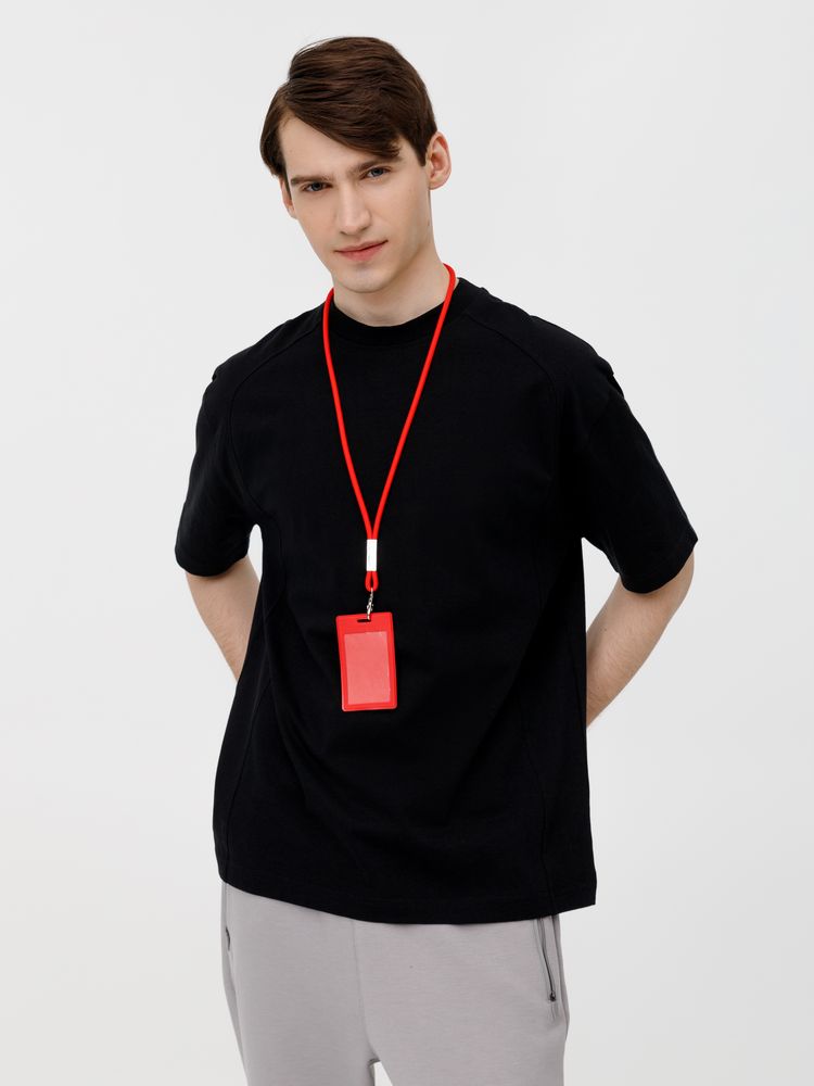 Шнурок для бейджа Tube Metal, красный / Миниатюра WWW (1000)