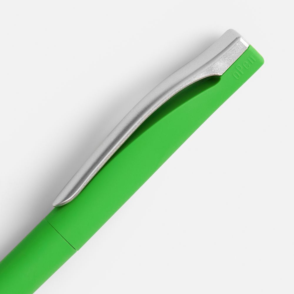 Ручка шариковая Pin Soft Touch, зеленая / Миниатюра WWW (1000)