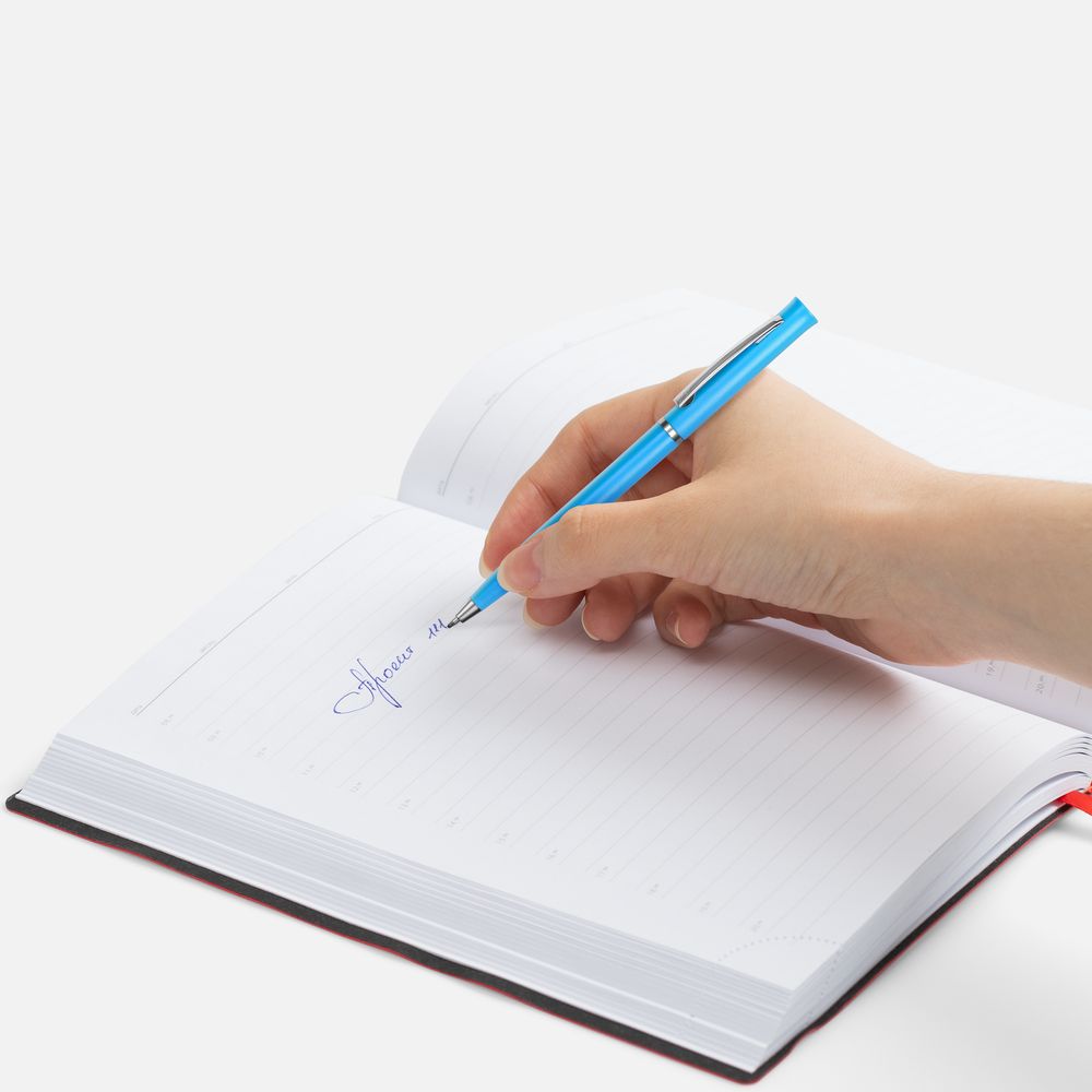 Ручка шариковая Euro Chrome, голубая / Миниатюра WWW (1000)