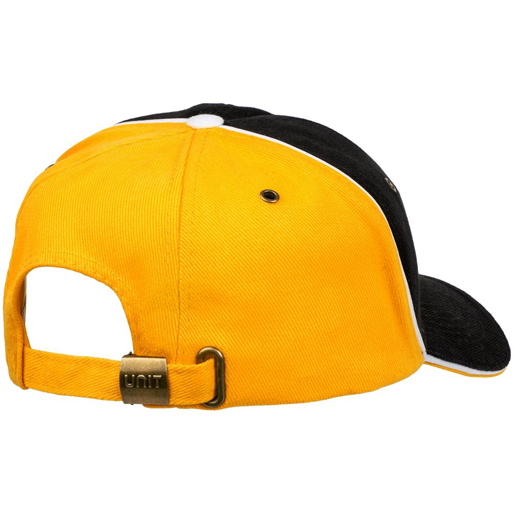 Бейсболка Unit Smart, черная с желтым / Миниатюра WWW (1000)
