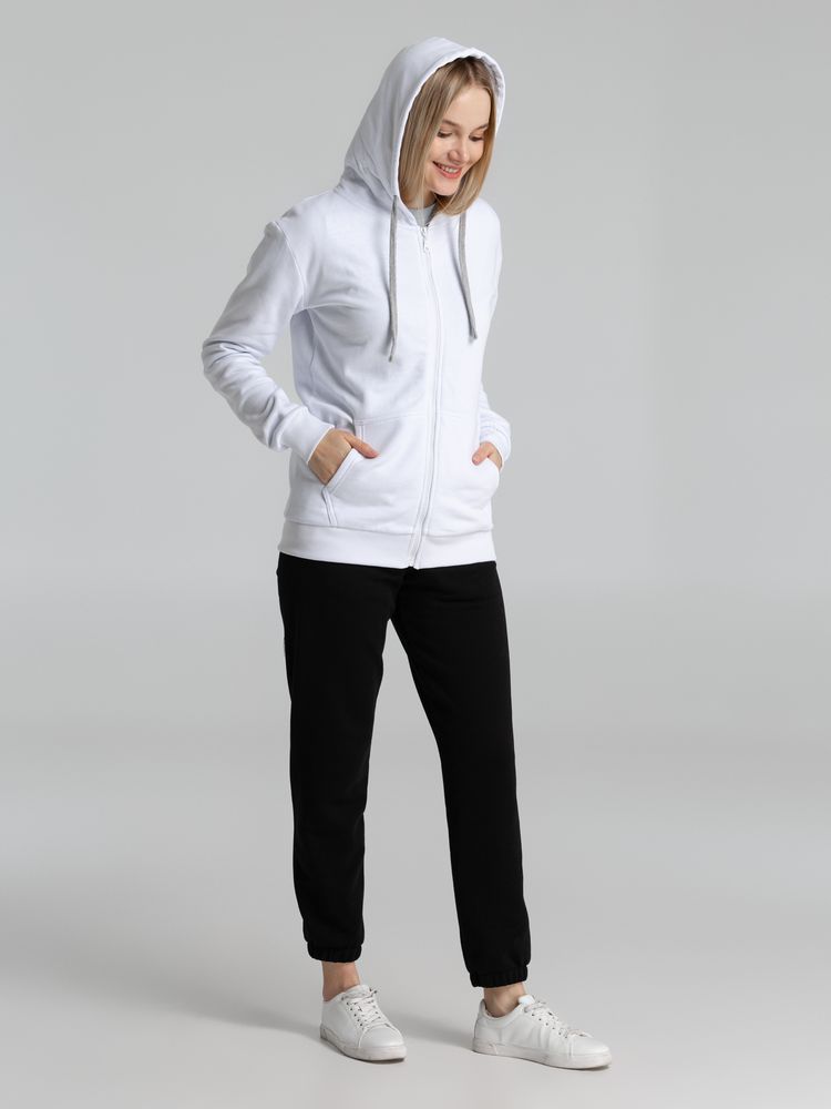 Толстовка на молнии с капюшоном Unit Siverga Heavy, белая / Миниатюра WWW (1000)