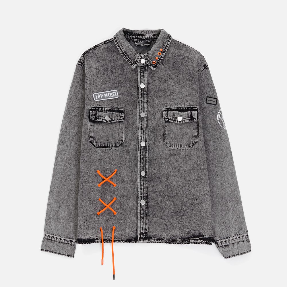 Наконечник для шнурка Nozzle, ver.2, оранжевый неон / Миниатюра нанесения (1000)