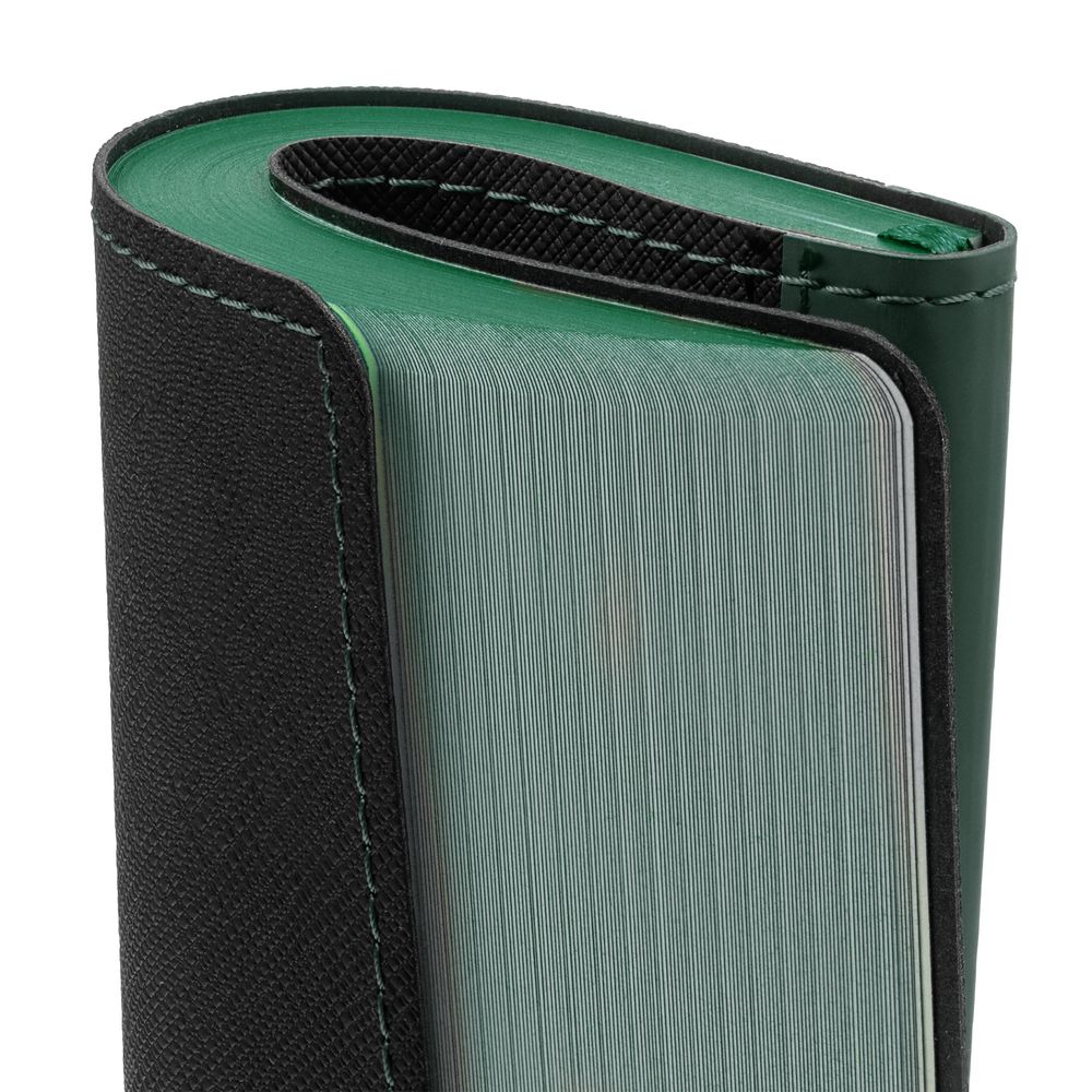 Ежедневник Nice Twice, недатированный, черный с зеленым / Миниатюра WWW (1000)