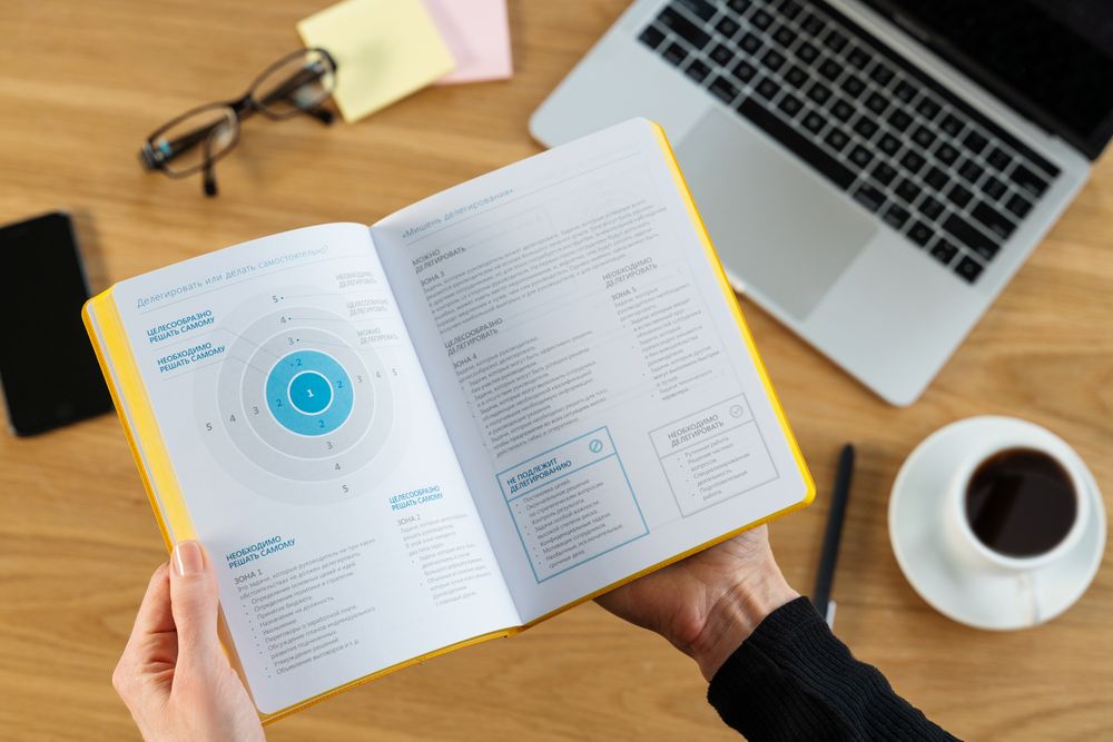 Ежедневник «Управление персоналом», недатированный, черно-желтый / Миниатюра WWW (1000)