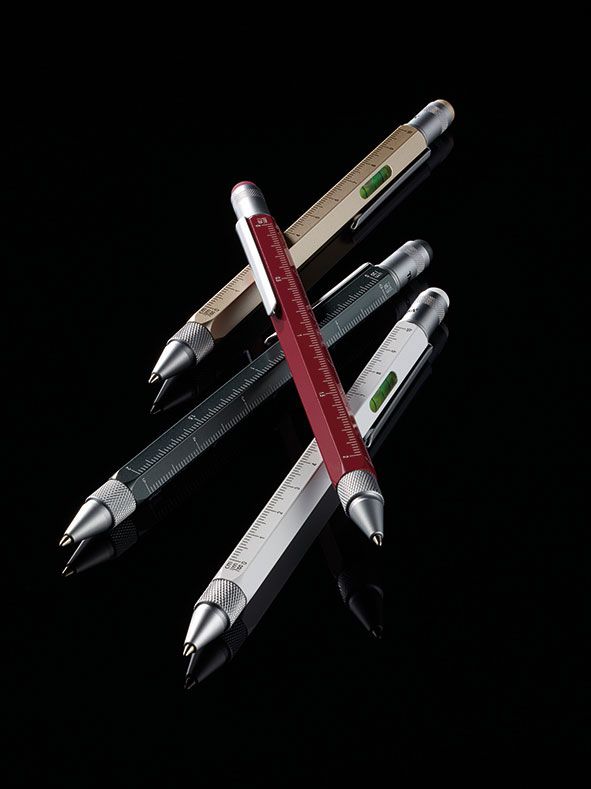 Ручка шариковая Construction, мультиинструмент, черная / Миниатюра WWW (1000)