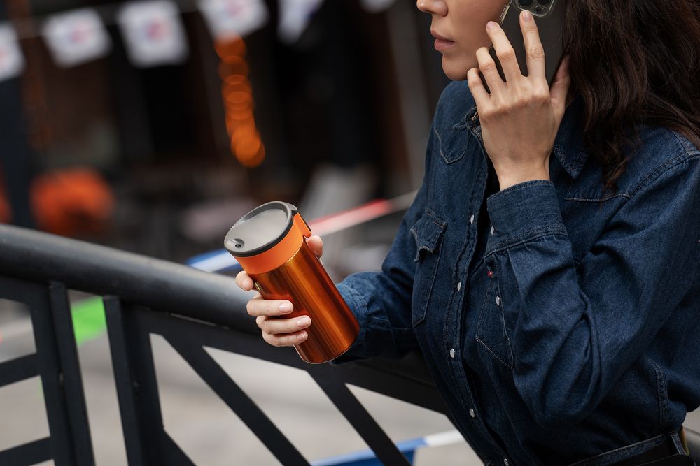 Термостакан Tralee, оранжевый / Миниатюра WWW (1000)