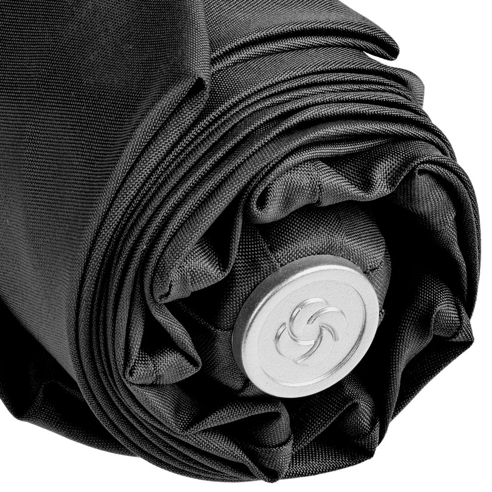 Складной зонт Alu Drop S, 3 сложения, 7 спиц, автомат, черный / Миниатюра WWW (1000)