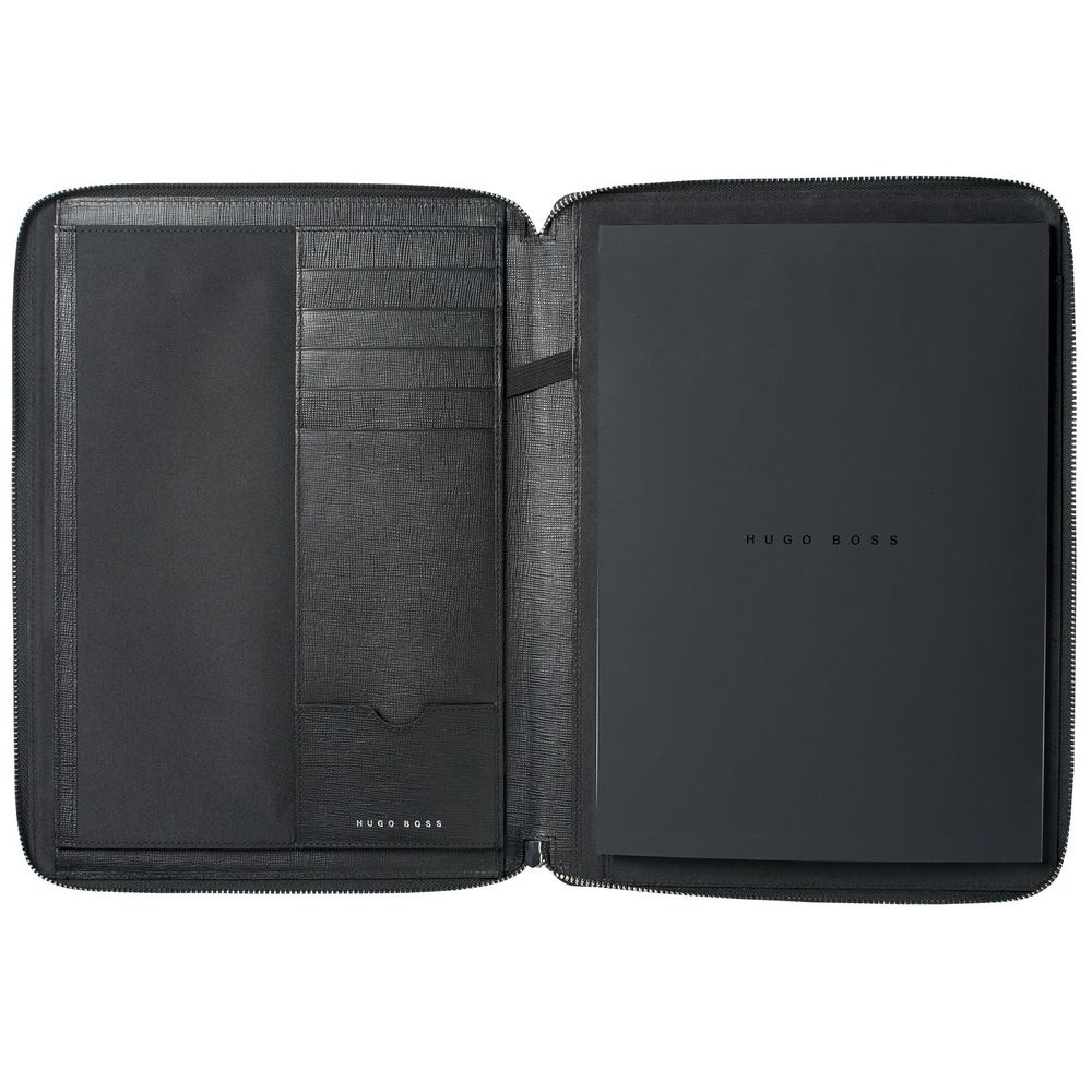Набор Hugo Boss: папка, брелок и ручка, черный / Миниатюра WWW (1000)