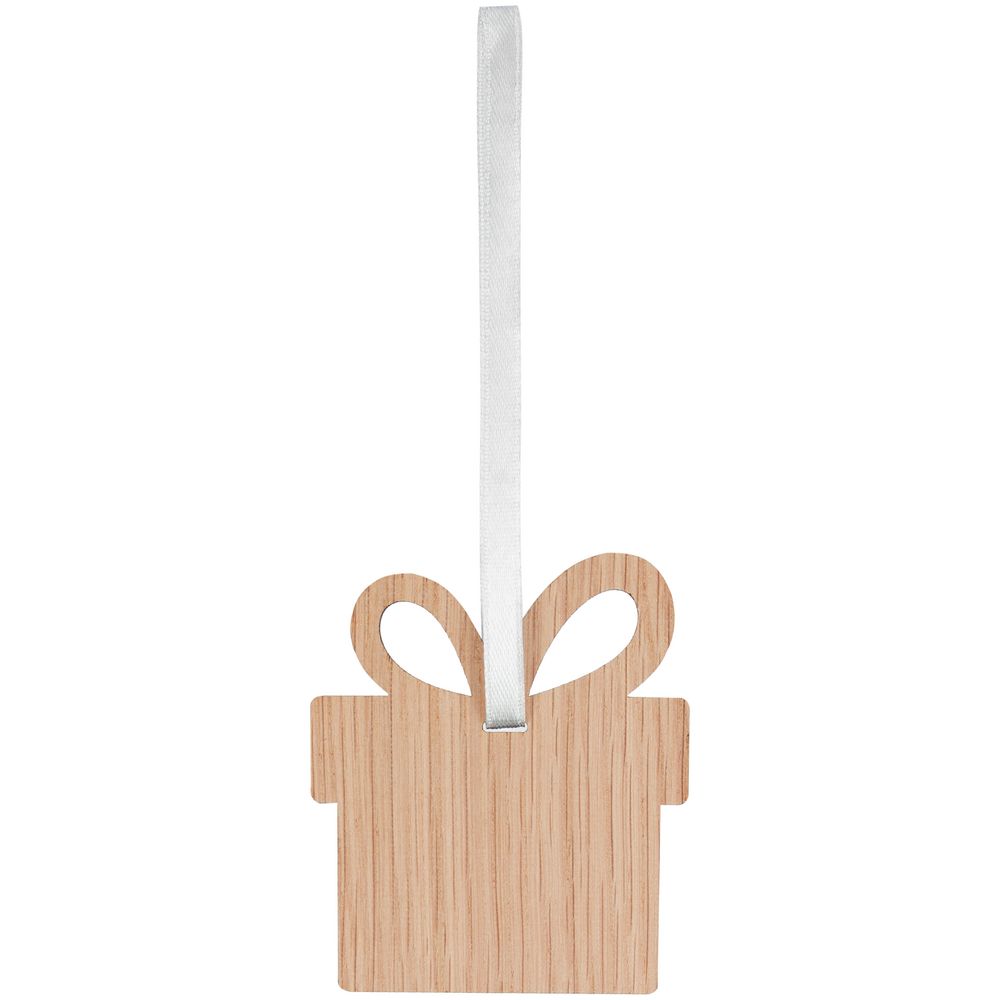 Деревянная подвеска Carving Oak, в форме подарка / Миниатюра WWW (1000)