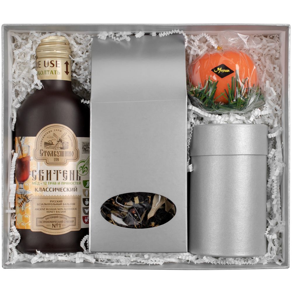 Коробка «Новогодняя история» с наполнителем и шубером / Миниатюра WWW (1000)