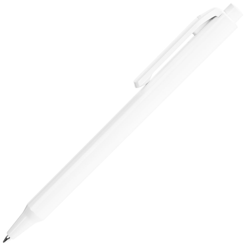 Ручка шариковая Pigra P04 Polished, белая / Миниатюра WWW (1000)