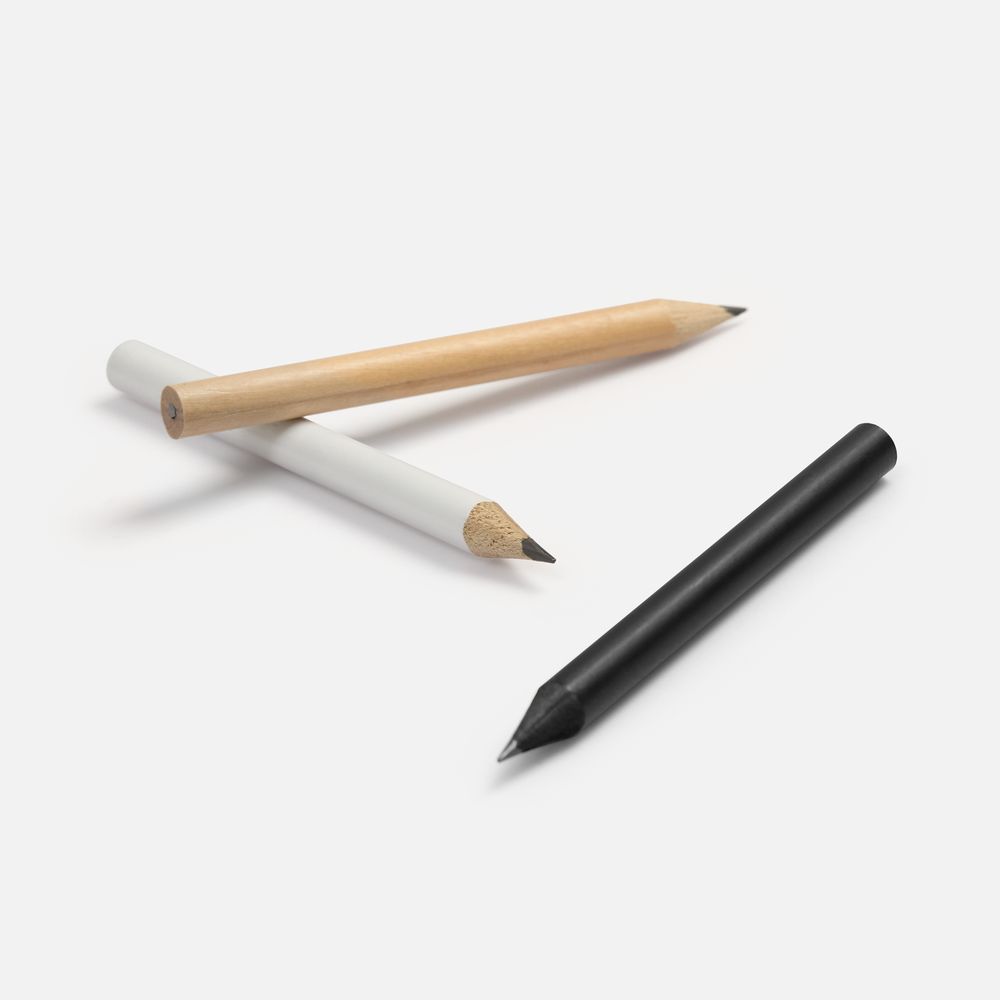 Карандаш простой Mini, белый / Миниатюра WWW (1000)