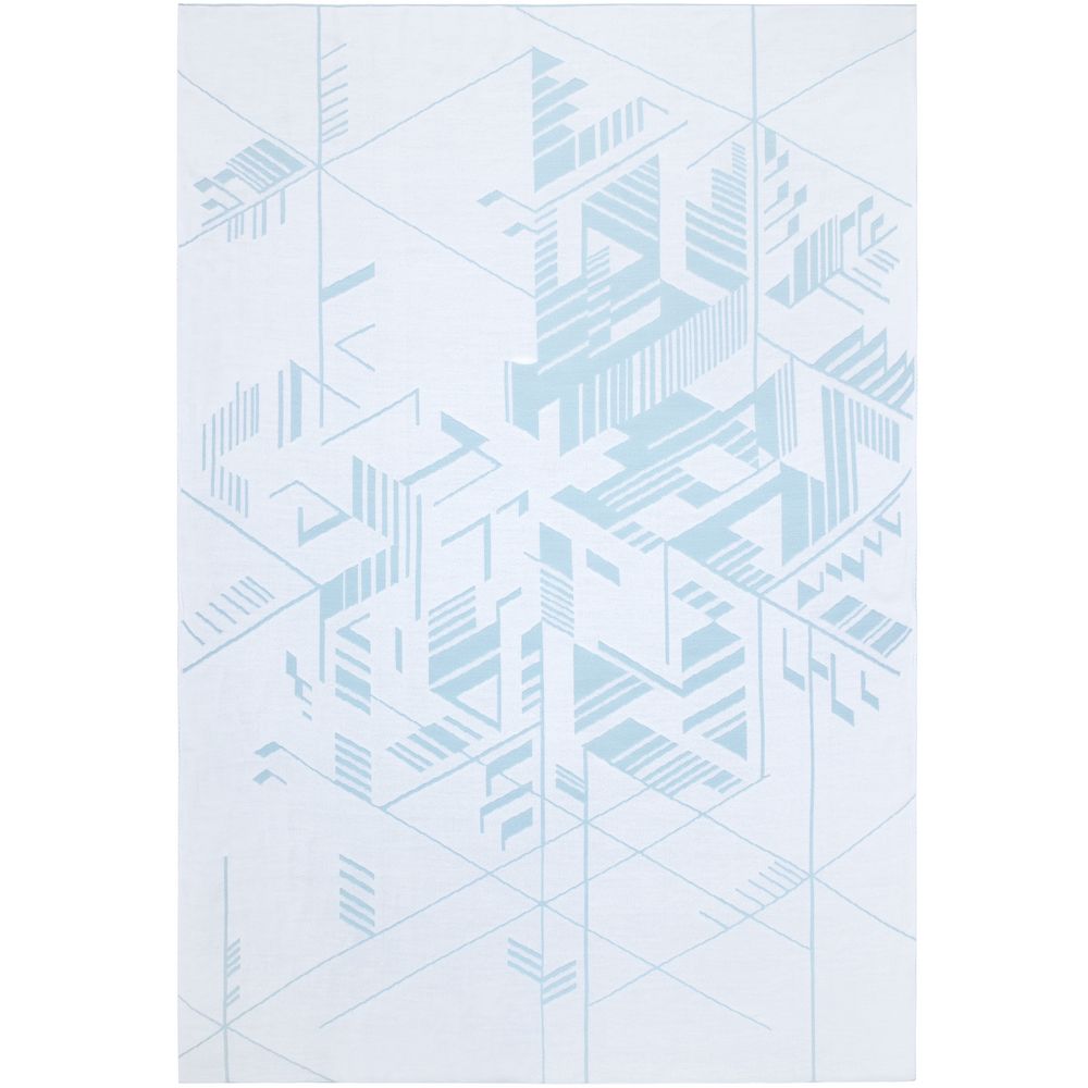 Плед Winterflake, бело-голубой с люрексом / Миниатюра WWW (1000)