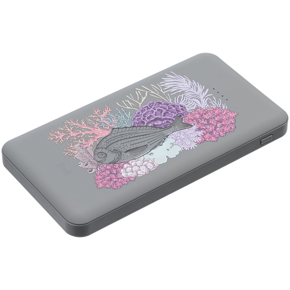 Аккумулятор с беспроводной зарядкой markBright Urban, 6000 мАч, серый / Миниатюра WWW (1000)