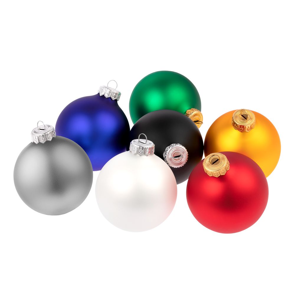 Елочный шар Gala Night Matt в коробке с тиснением, серебристый, 8 см / Миниатюра WWW (1000)