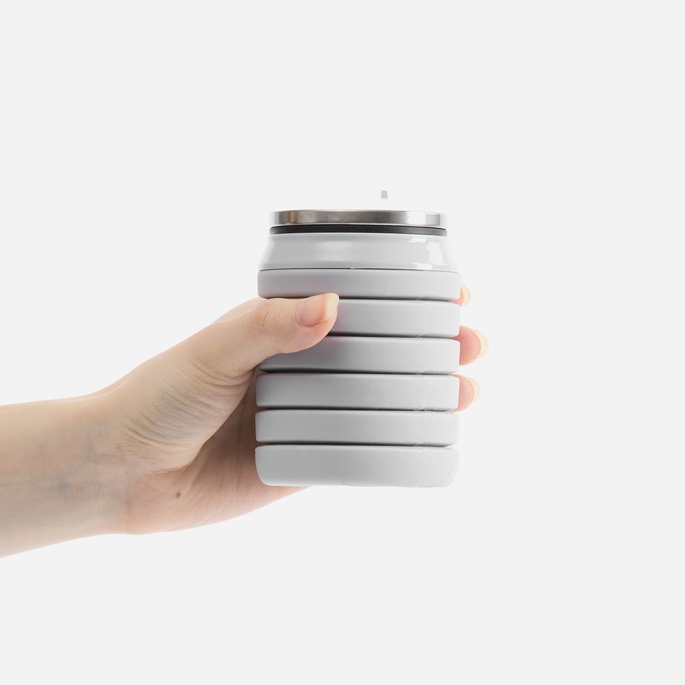 Складная бутылка для воды Folla, серая / Миниатюра WWW (1000)