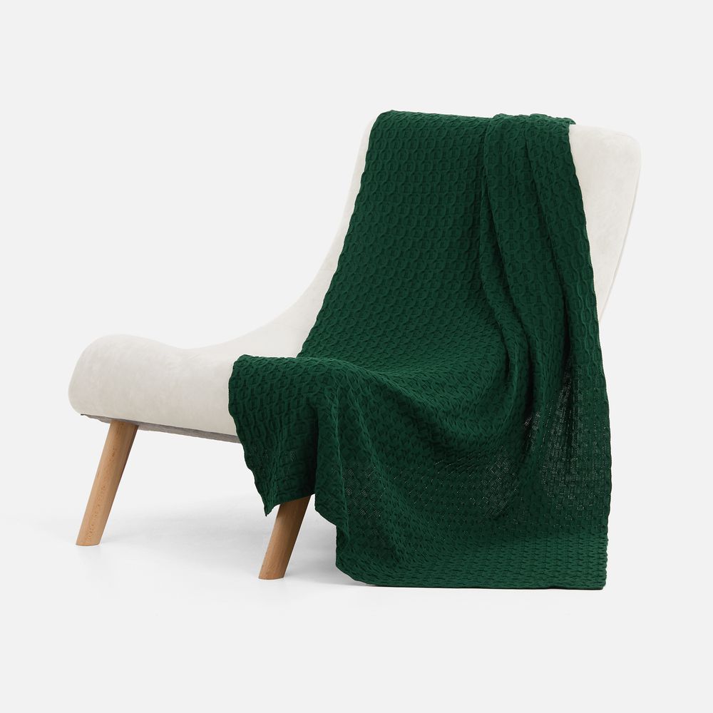 Плед Braidera, темно-зеленый (хвойный) / Миниатюра WWW (1000)