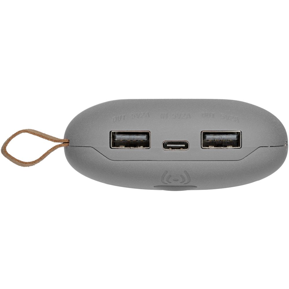 Аккумулятор с беспроводной зарядкой Pebble Wireless 9000 мАч, серый / Миниатюра WWW (1000)