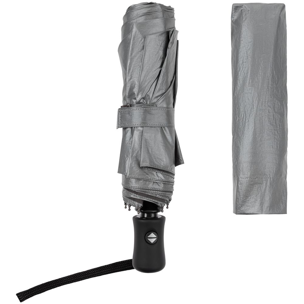 Зонт складной ironWalker, серебристый / Миниатюра WWW (1000)