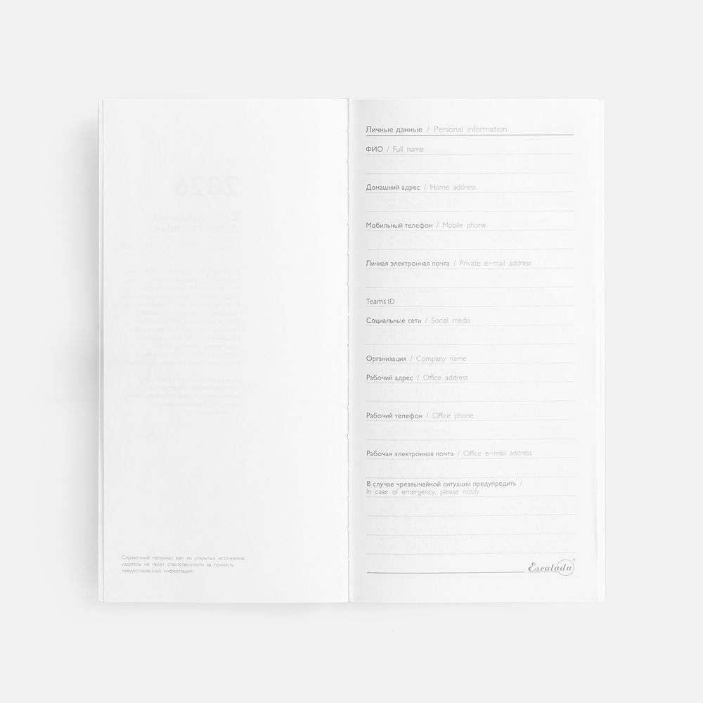 Еженедельник Baza, датированный, синий / Миниатюра WWW (1000)