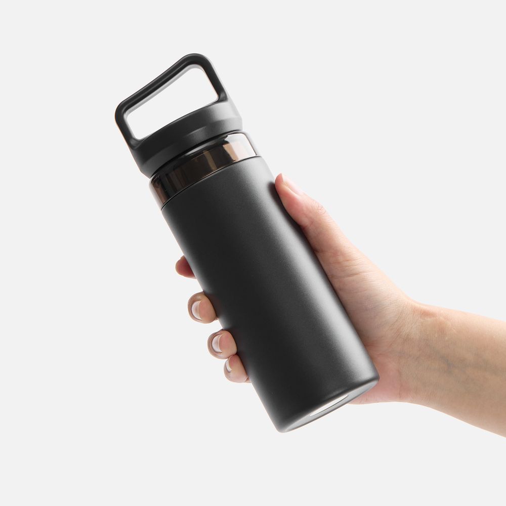 Термостакан Leval с ситечком, черный / Миниатюра WWW (1000)