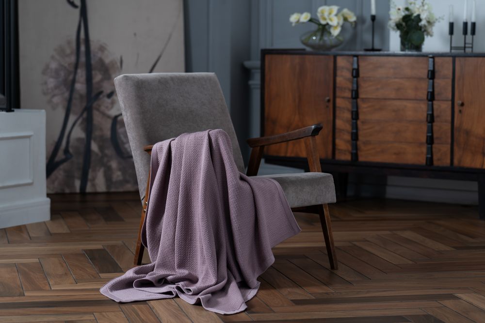 Плед Ornato, розовый (пыльная роза) / Миниатюра WWW (1000)