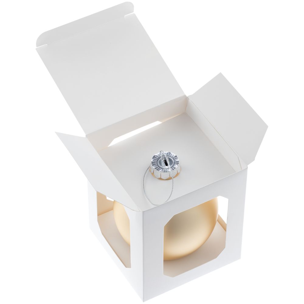 Елочный шар Finery Matt, 10 см, матовый золотистый / Миниатюра WWW (1000)