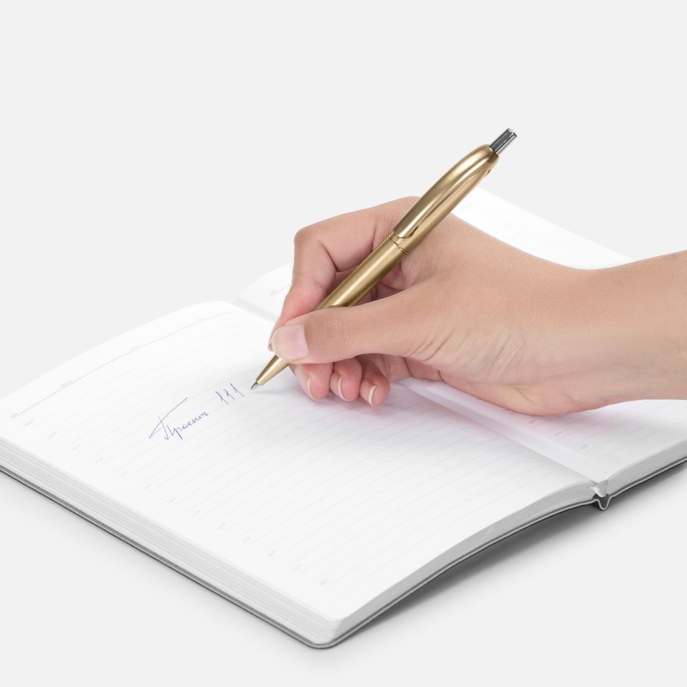 Ручка шариковая Bright Spark, золотистая / Миниатюра WWW (1000)