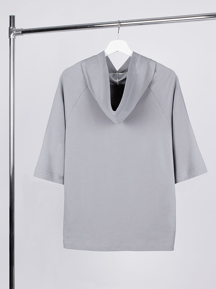 Футболка оверсайз унисекс с капюшоном Neofit, светло-серая / Миниатюра WWW (1000)