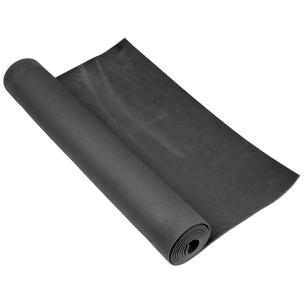 Коврик для йоги и фитнеса с лентой Anga, графит, уценка / Миниатюра WWW (1000)