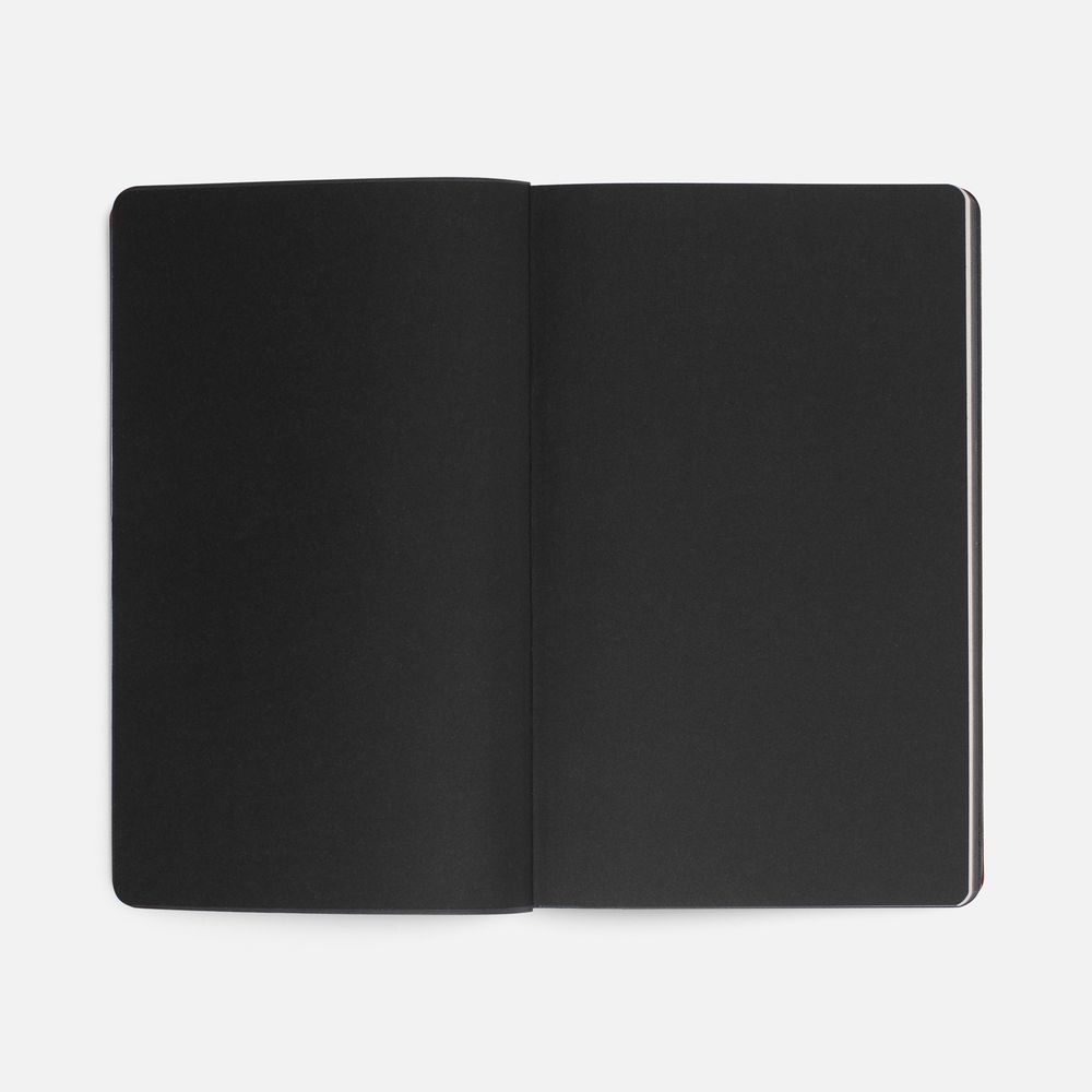 Ежедневник Trait, недатированный, черный с желтым / Миниатюра WWW (1000)