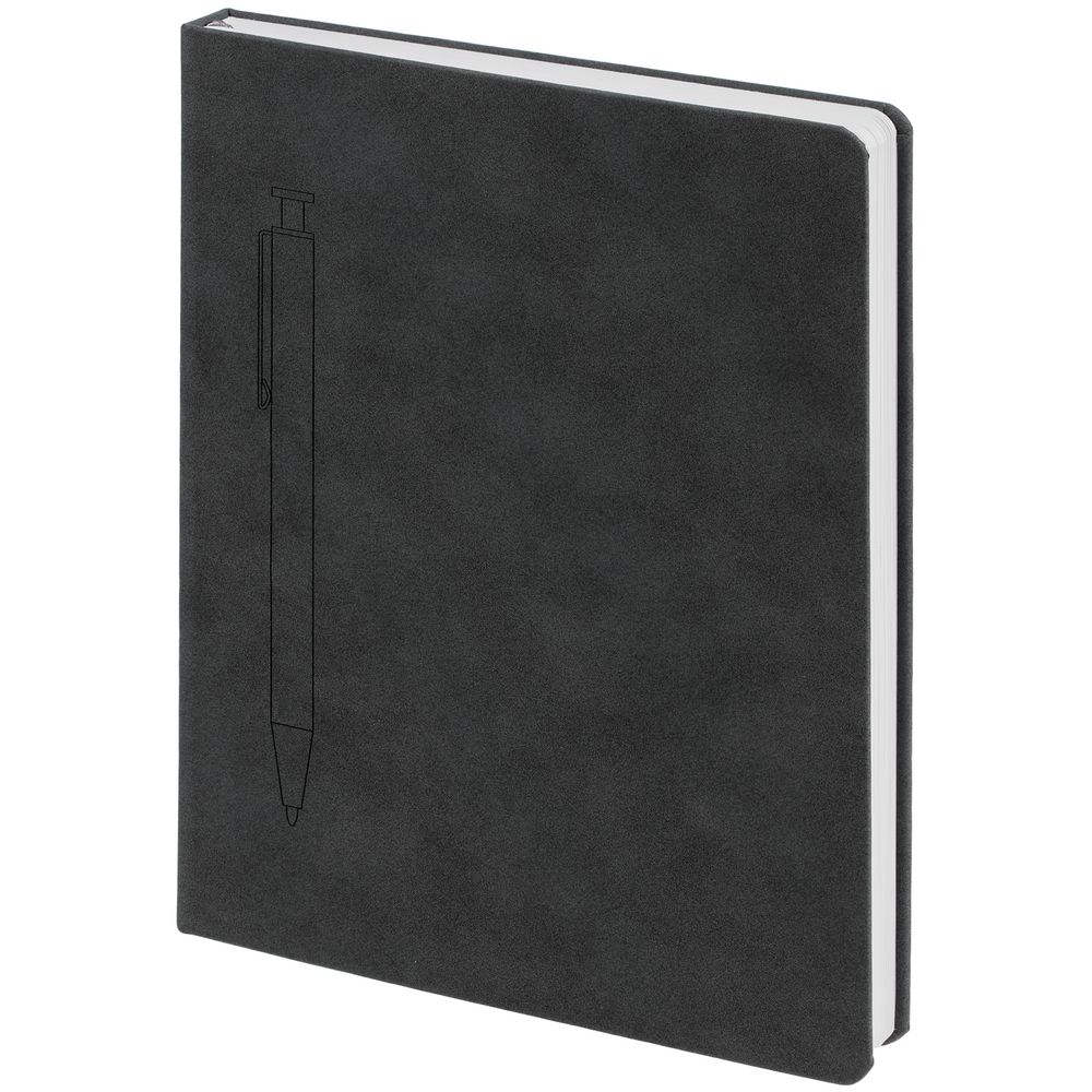 Ежедневник Magnet с ручкой, серый с желтым / Миниатюра WWW (1000)