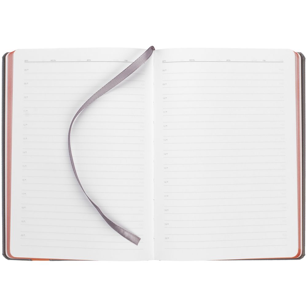 Ежедневник Rubikon, недатированный серо-оранжевый / Миниатюра WWW (1000)