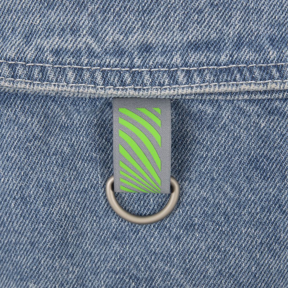 Лейбл тканевый Epsilon, S, серый / Миниатюра нанесения (1000)