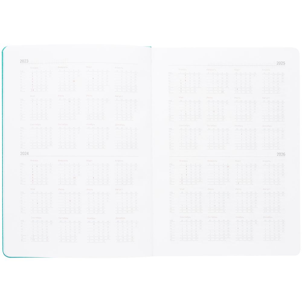Ежедневник New Factor, недатированный, бирюзовый / Миниатюра WWW (1000)