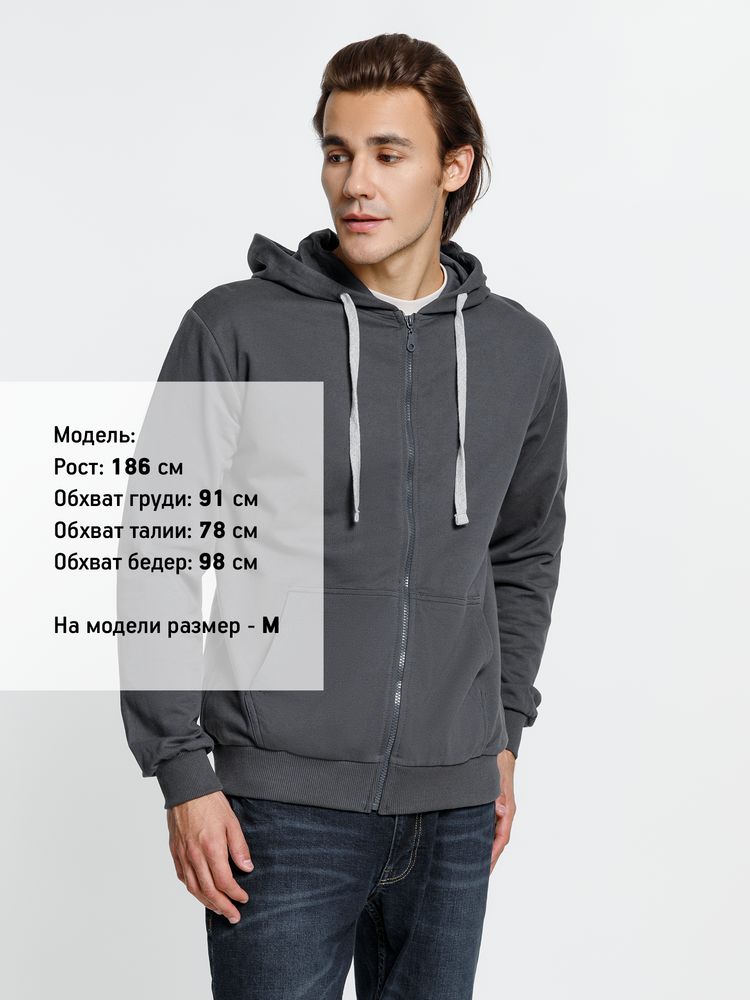 Толстовка на молнии с капюшоном Siverga, темно-серая (графит) / Миниатюра WWW (1000)