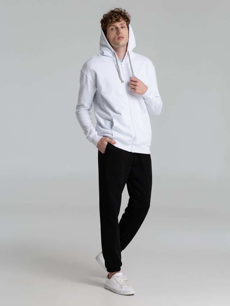 Толстовка на молнии с капюшоном Unit Siverga Heavy, белая / Миниатюра WWW (1000)