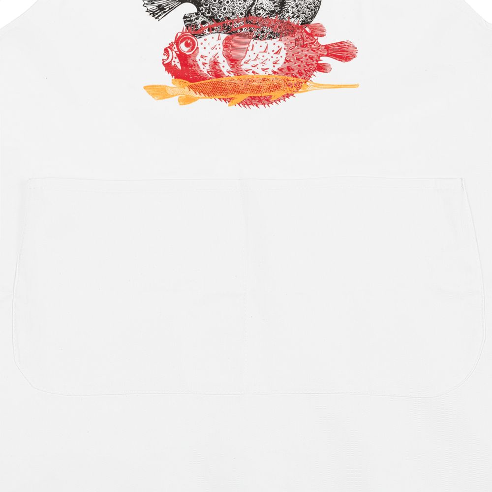 Фартук «Морские обитатели», белый / Миниатюра WWW (1000)