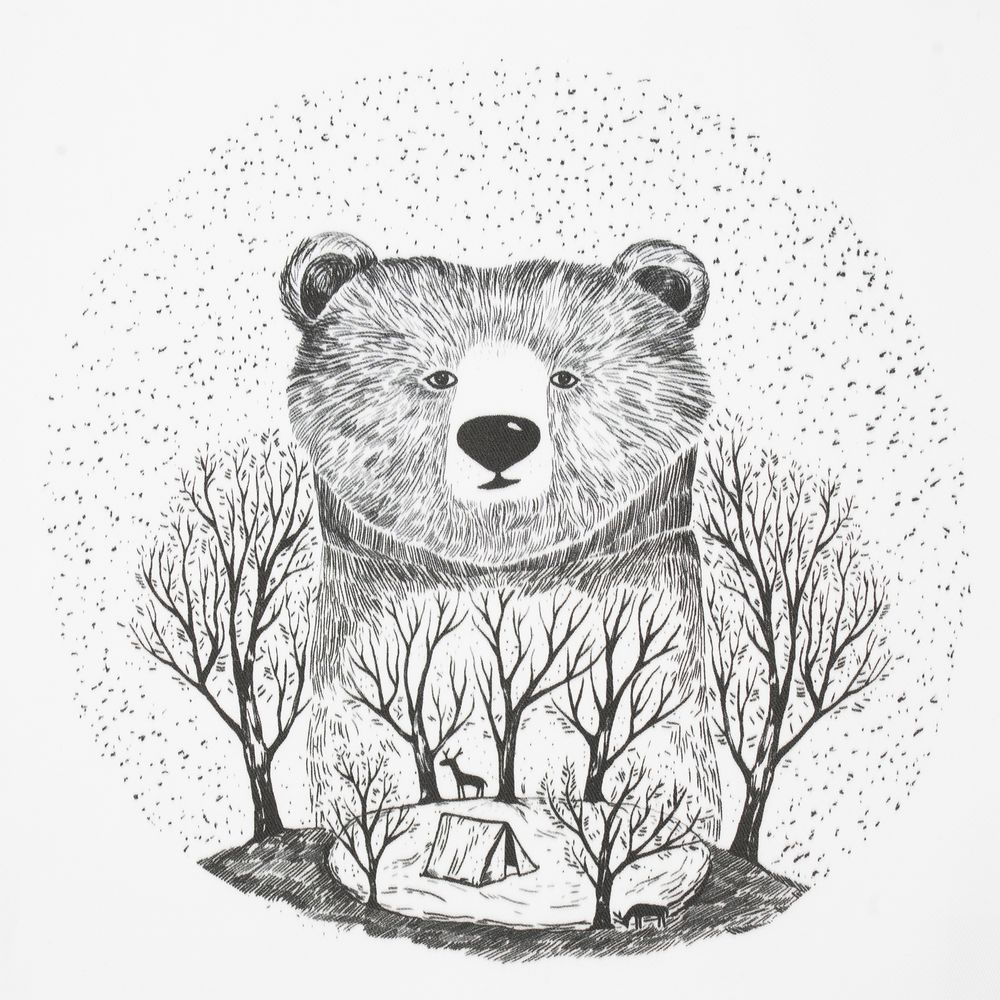 Холщовая сумка Bear, молочно-белая / Миниатюра WWW (1000)