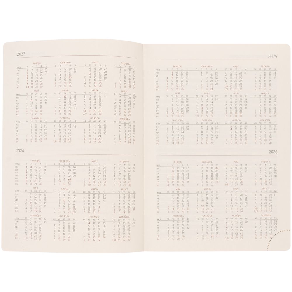 Ежедневник Capital, недатированный, бордовый / Миниатюра WWW (1000)