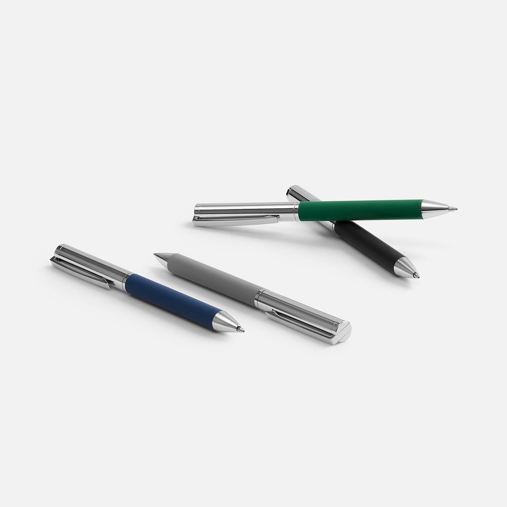 Ручка шариковая Eyeshot Soft Touch, серая / Миниатюра WWW (1000)